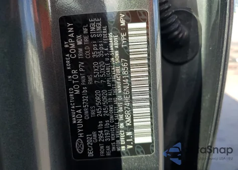 2022 Hyundai Palisade Calligraphy из США, поврежденный, VIN KM8R74HE6NU418567